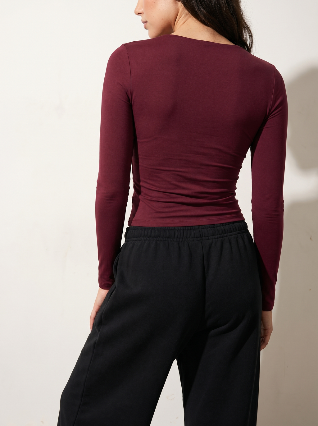 Long-Sleeve Square-Neck Bodysuit