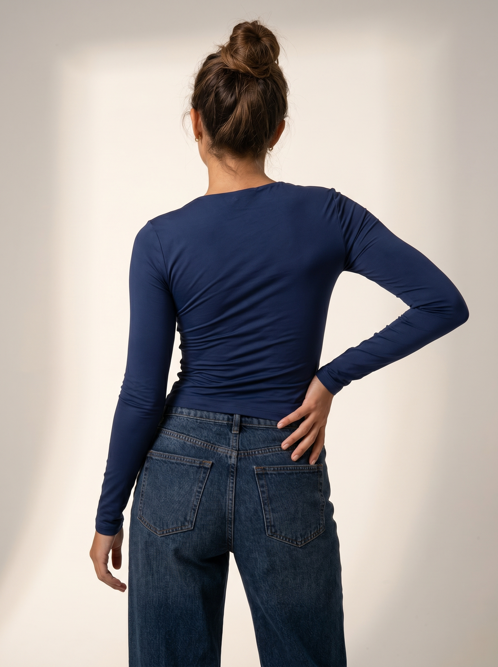 The Serene Deep V-Neck Long Sleeve